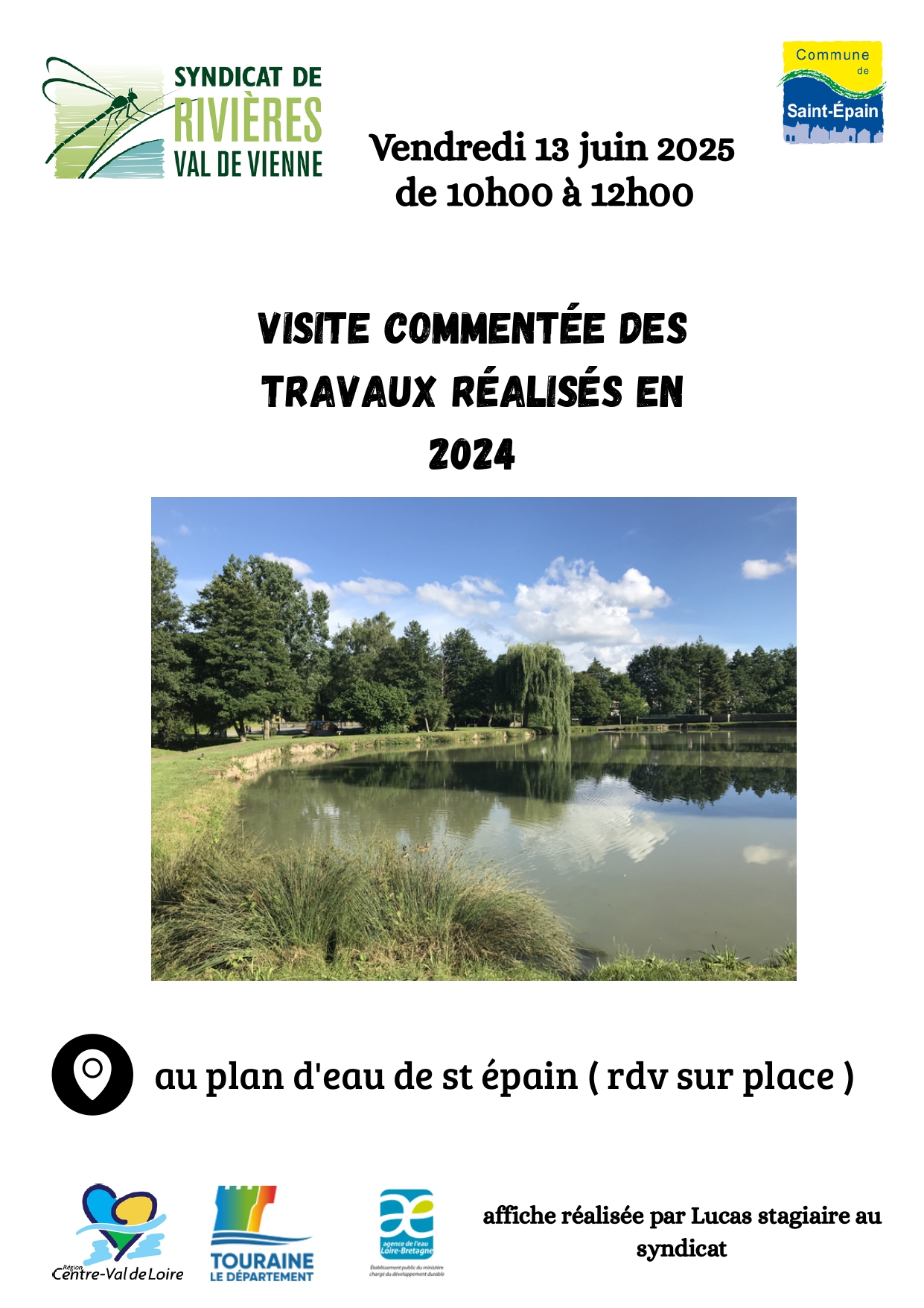 Visite commentée des travaux réalisés en 2024 – Plan d’eau