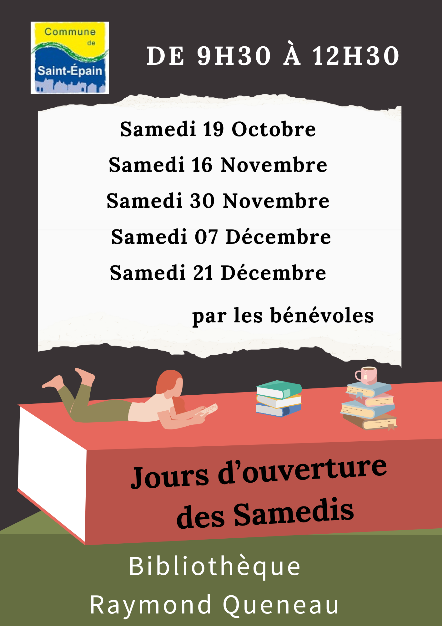 Ouverture des Samedis – Bibliothèque Raymond Queneau