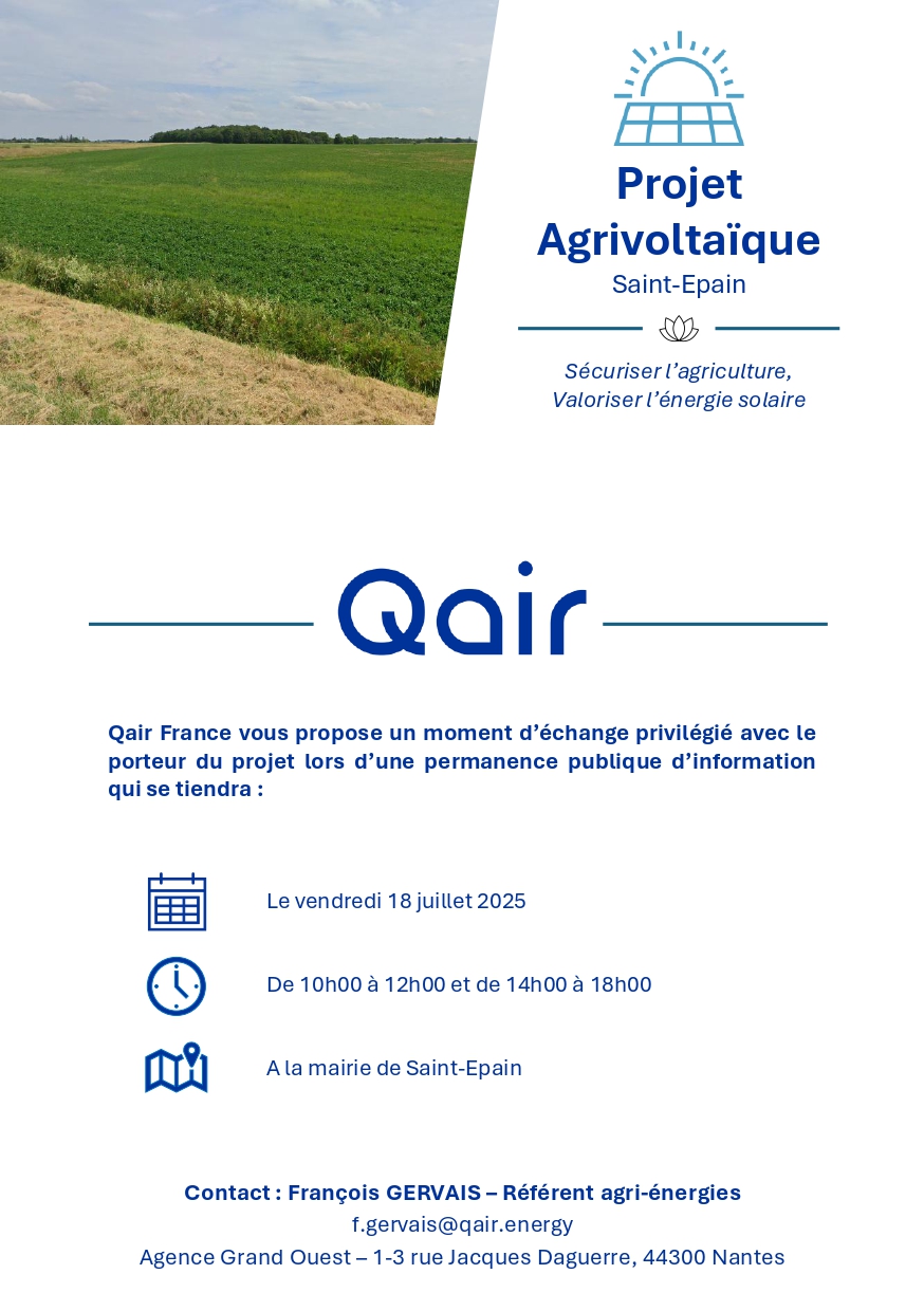 PERMANENCE PUBLIQUE – PROJET AGRIVOLTAIQUE
